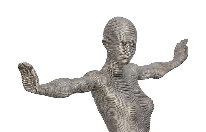 Outstretched Arms Standing Sculpture, Aluminum