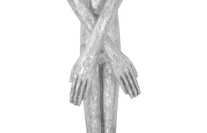 Lloyd Wall Sculpture, Resin, Silver Leaf