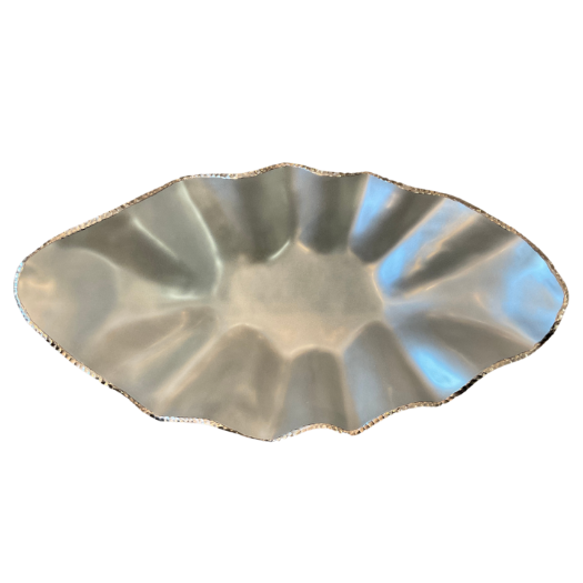 Decor Glass Centerpiece - Silver Platinum Edge 0684.41.3