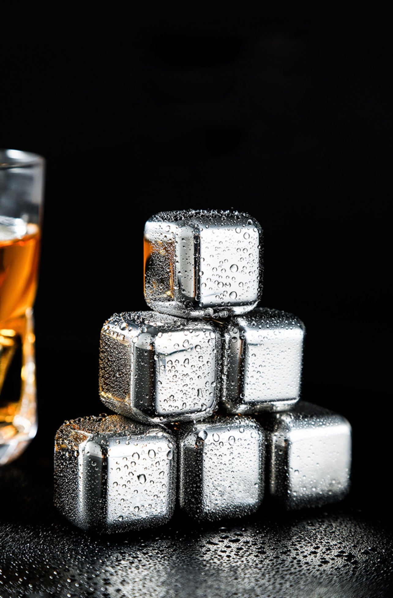 8pcs Silver Ice Cube Set