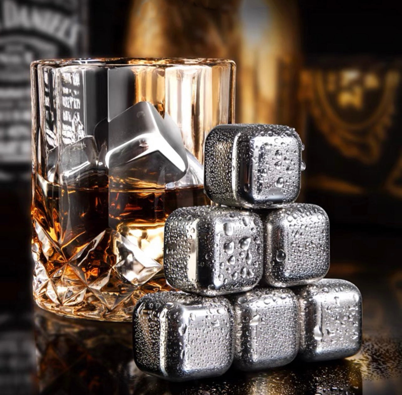 8pcs Silver Ice Cube Set